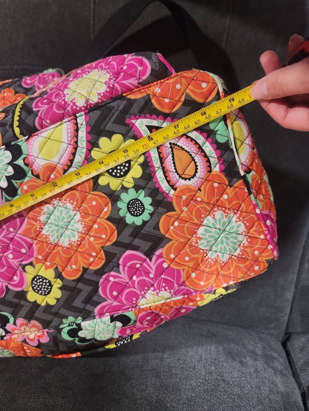 EUC Vera Bradley Ziggy Zinnia Pattern Large Weekender Travel Duffel Bag - Picture 11 of 12